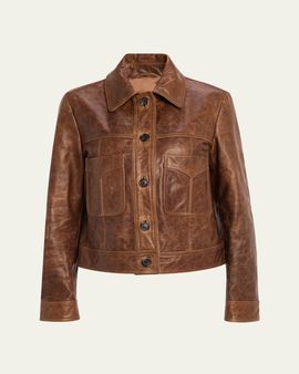 Nili Lotan Susannah Short Leather Jacket