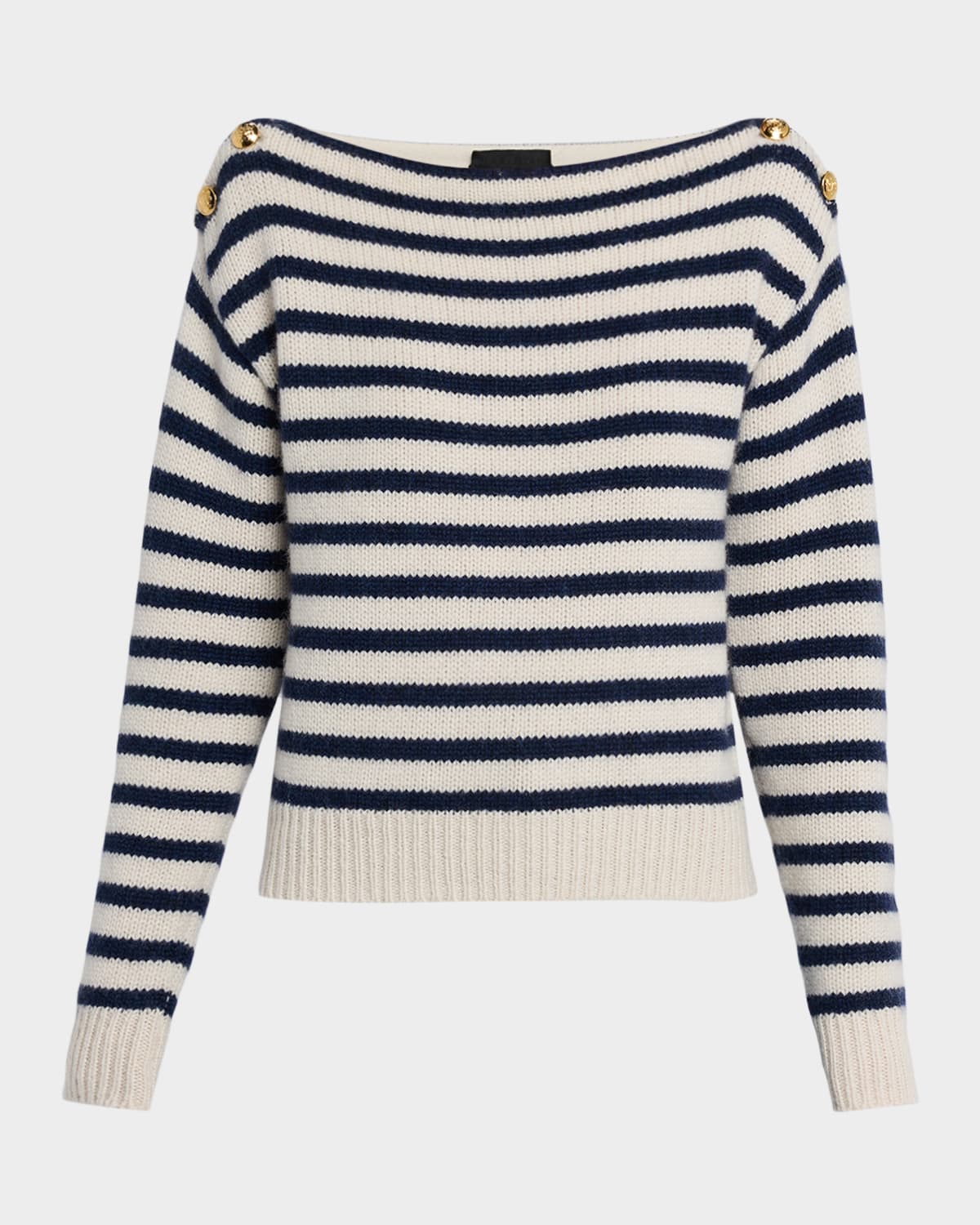 Nili Lotan Tandy Striped Cashmere Boat-Neck Sweater