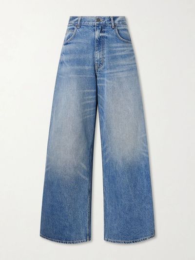 NILI LOTAN Terese faded mid-rise wide-leg jeans