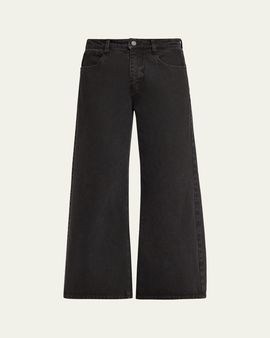 Nili Lotan Terese Flared-Leg Dark Jeans