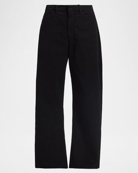 Nili Lotan Tribeca Barrel-Leg Ankle Pants
