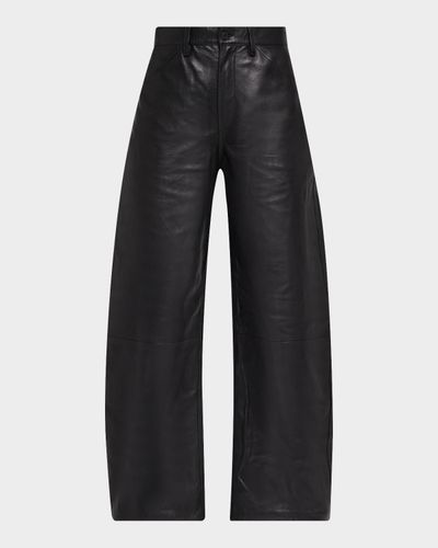 Nili Lotan Tribeca Leather Wide-Leg Pants