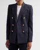 Nili Lotan Women's Bruni Wool Double-Breasted Blazer - 4