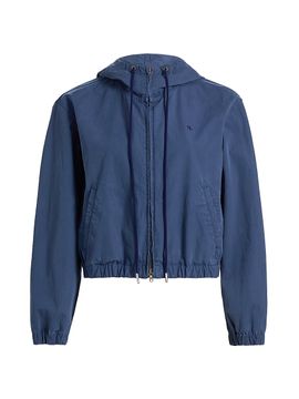 Nili Lotan Women's Clyde Hooded Cotton Windbreaker