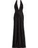 Nili Lotan Women's Essy Silk Plunging V-Halterneck Gown - 1
