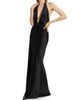 Nili Lotan Women's Essy Silk Plunging V-Halterneck Gown - 2