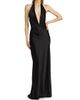 Nili Lotan Women's Essy Silk Plunging V-Halterneck Gown - 3