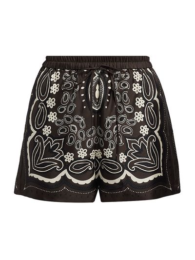 Nili Lotan Women's Frances Silk Bandana Shorts