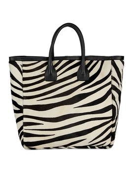Nili Lotan Women's Freddie Zebra-Print Calf Hair Tote Bag