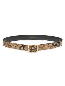 Nili Lotan Women's Gabriele Snake-Embossed Leather Belt