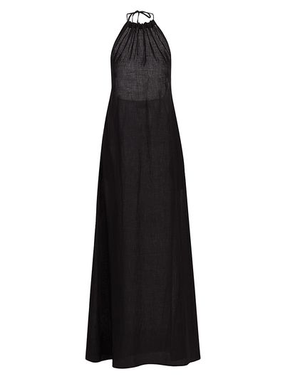 Nili Lotan Women's Lelia Linen Halterneck Maxi Dress