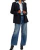 Nili Lotan Women's Leston Pinstriped Stretch-Wool Blazer - 2