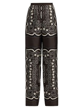 Nili Lotan Women's Morgan Silk Bandana Pants