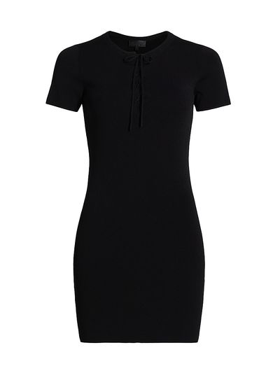 Nili Lotan Women's Palma Lace-Up Mini Sweaterdress