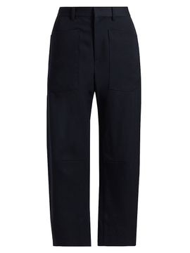 Nili Lotan Women's Shon Wool Barrel-Leg Pants