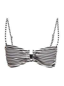 Nili Lotan Women's Striped Bandeau Bikini Top