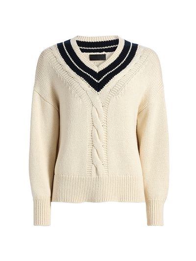 Nili Lotan Women's Suneel V-Neck Cotton-Cahsmere Sweater
