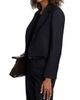 Nili Lotan Women's Swan Pinstriped Stretch-Wool Crop Blazer - 4