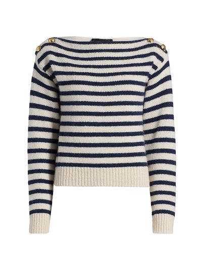 Nili Lotan Women's Tandy Striped Cashmere Sweater
