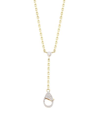 Nina Gilin Women's 14K Yellow Gold & 0.22 TCW Diamond Lariat Necklace