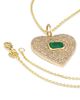 Nina Gilin Women's 14K Yellow Gold, Emerald & 1.73 TCW Diamond Heart Pendant Necklace - 3