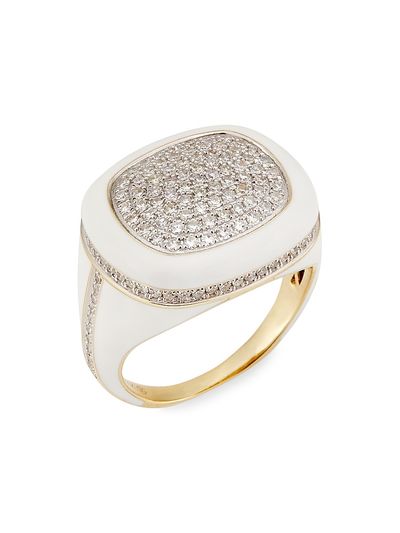 Nina Gilin Women's 14K Yellow Gold, Enamel & 1.20 TCW Diamond Cocktail Ring