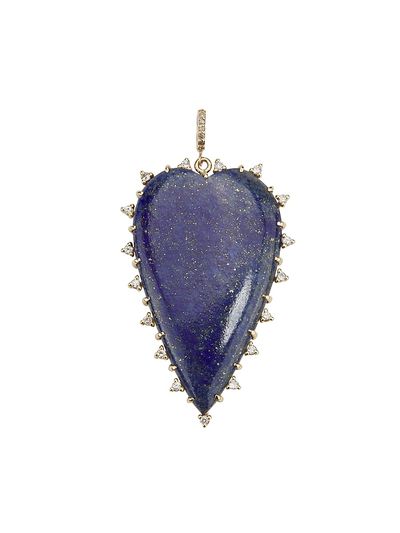 Nina Gilin Women's 14K Yellow Gold, Lapis Lazuli & 0.35 TCW Diamond Pendant
