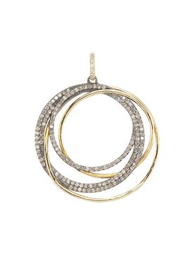 Nina Gilin Women's 14K Yellow Gold, Rhodium-Plated Silver & 1.06 TCW Diamond Ring Pendant