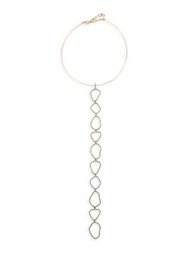 Nina Gilin Women's Black Rhodium-Plated & Diamond Pavé Long Chain Pendant Choker Necklace