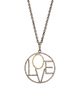 Nina Gilin Women's Sterling Silver, 14K Yellow Gold, & Diamond "Love" Pendant Necklace - 1