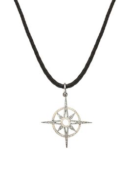Nina Gilin Women's Two-Tone & Diamond North Star Pendant Leather Cord Necklace