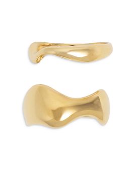 Nina Gordon Nina Gordon Jean Sculptural Rings in 14K Gold Vermeil Sterling Silver, Set of 2