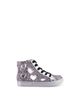Nina Nina Girls' Cass T Glitter High Top Zip Lace Up Sneakers - 2