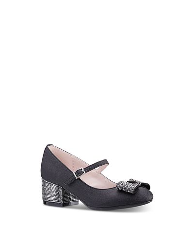 Nina Nina Girls' Larna Rhinestone Embellished Mary Jane Heels Little Kid, Big Kid