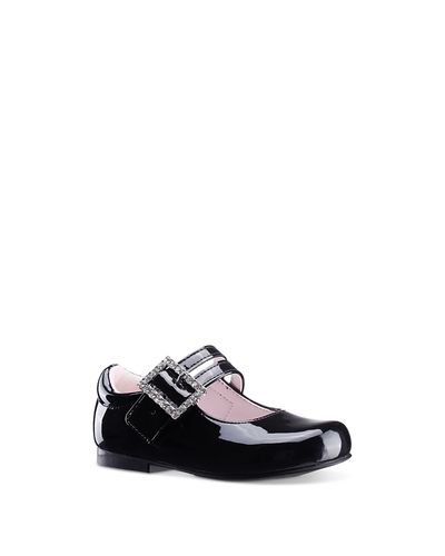 Nina Nina Girls' Rhinestone Buckle Mary Jane Flats Toddler
