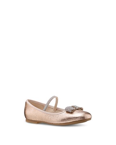 Nina Nina Girls' Rhinestone Strap Ballet Flat Toddler, Little Kid, Big Kid