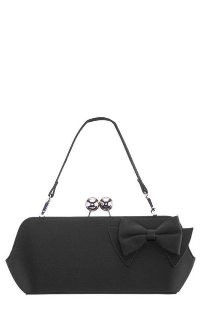 Nina Nina Kenji Bow Satin Clutch