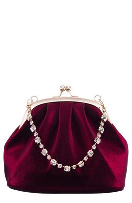 Nina Nina Maura-M Crystal Handle Frame Clutch