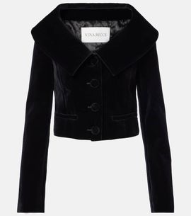 Nina Ricci Nina Ricci Cropped cotton velvet jacket