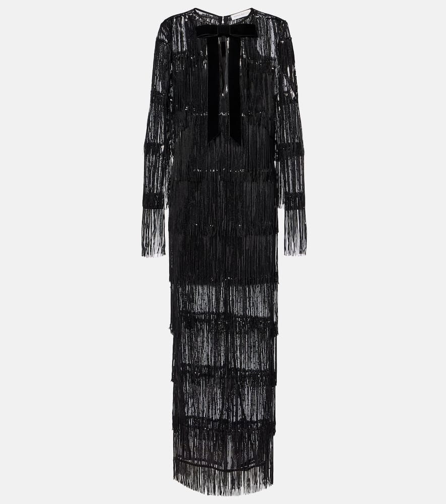 nina ricci sequin embellished dress Nina Ricci Bead, Sequin & Lace Hand-Embellished Silk Dress