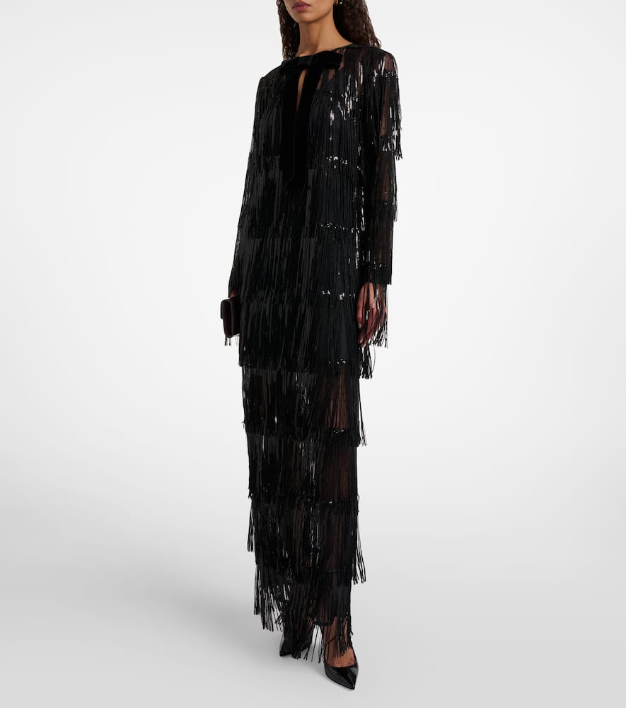 nina ricci sequin embellished dress Nina Ricci Bead, Sequin & Lace Hand-Embellished Silk Dress