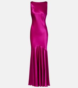 Nina Ricci Nina Ricci Open-back silk-blend satin maxi dress