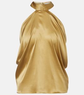 Nina Ricci Nina Ricci Open-back silk-blend satin top