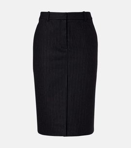 Nina Ricci Nina Ricci Pinstriped wool-blend pencil skirt