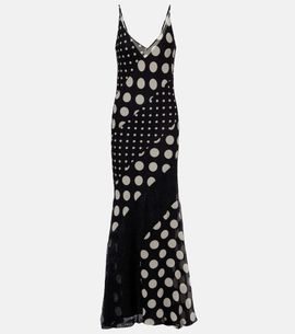 Nina Ricci Nina Ricci Polka-dot silk maxi dress
