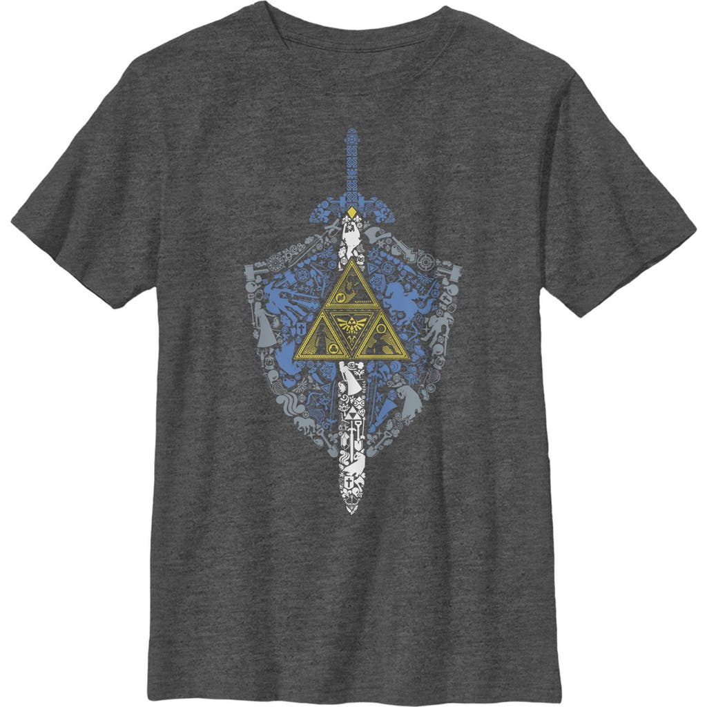 NINTENDO Boys' Husky Nintendo Legend of Zelda Hidden Pattern Graphic T-Shirt