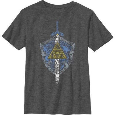 NINTENDO Boys' Husky Nintendo Legend of Zelda Hidden Pattern Graphic T-Shirt