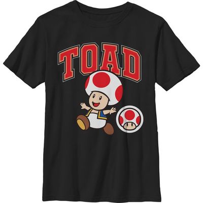 NINTENDO Boy's Nintendo Collegiate Toad Set Graphic T-Shirt