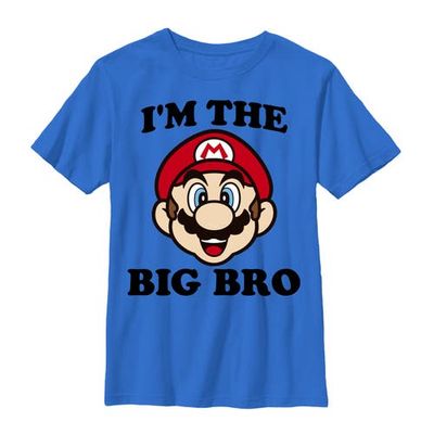 NINTENDO Boy's Nintendo Mario Big Brother Graphic T-Shirt