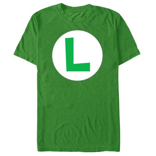 NINTENDO Men's Nintendo Luigi Circle Icon T-Shirt